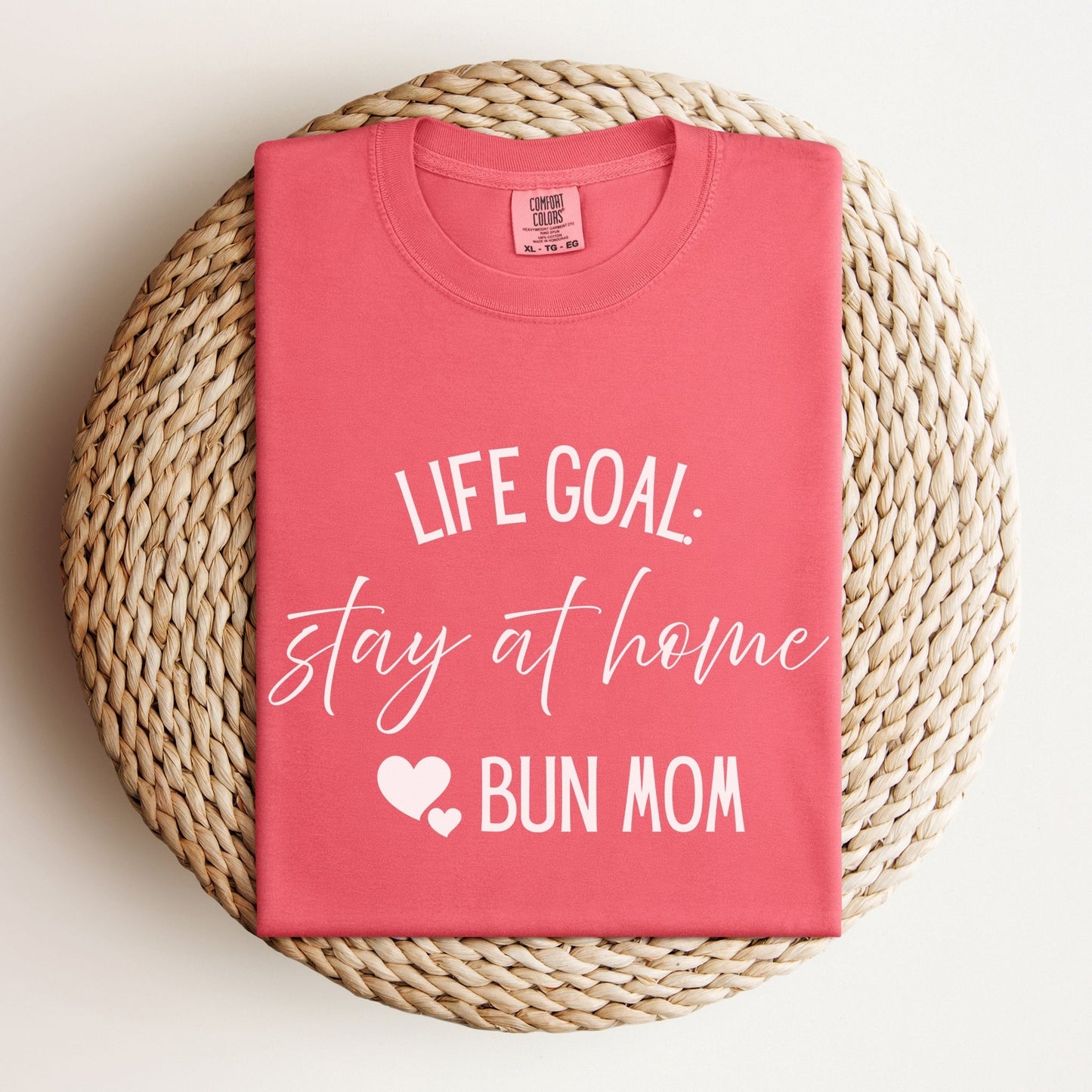 Stay at Home Bun Mom Unisex Garment - dyed Heavyweight T-Shirt - Chester & Co.