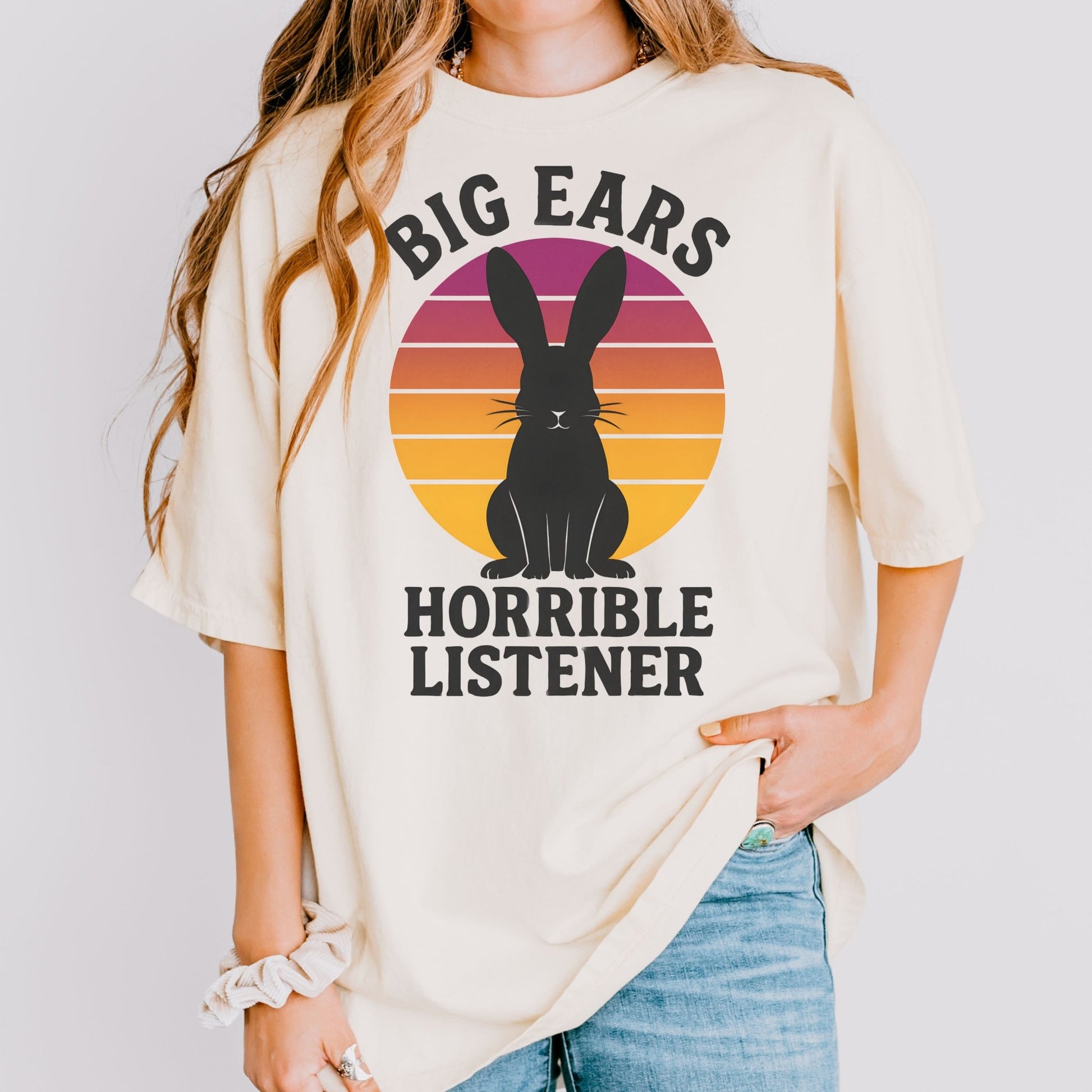 Big Ears, Horrible Listener Unisex Garment - dyed Heavyweight T-Shirt - Chester & Co.