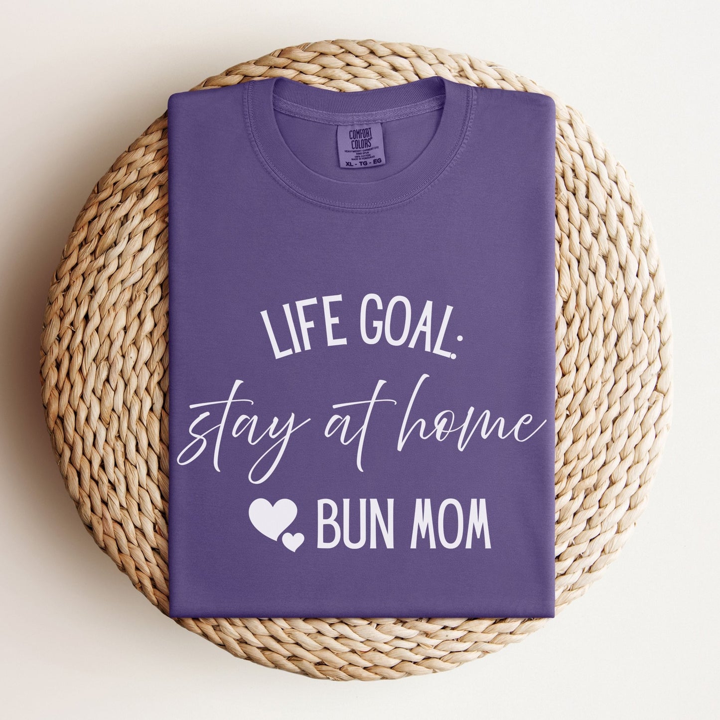 Stay at Home Bun Mom Unisex Garment - dyed Heavyweight T-Shirt - Chester & Co.