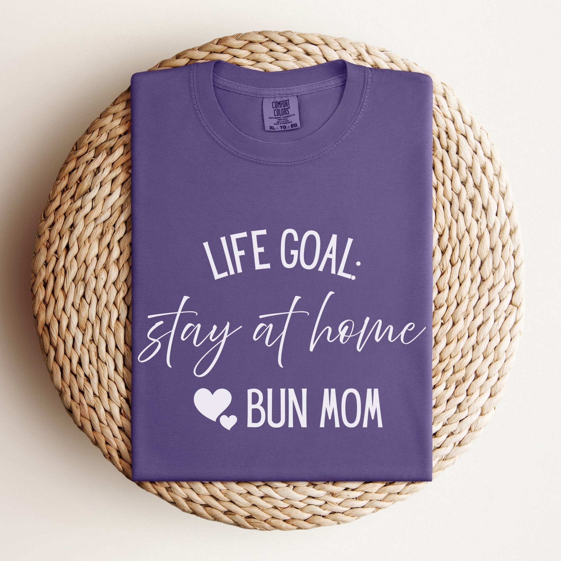 Stay at Home Bun Mom Unisex Garment - dyed Heavyweight T-Shirt - Chester & Co.
