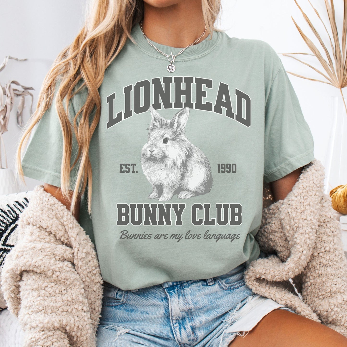 Lionhead Bunny Club Unisex Garment - dyed Heavyweight T-Shirt - Chester & Co.