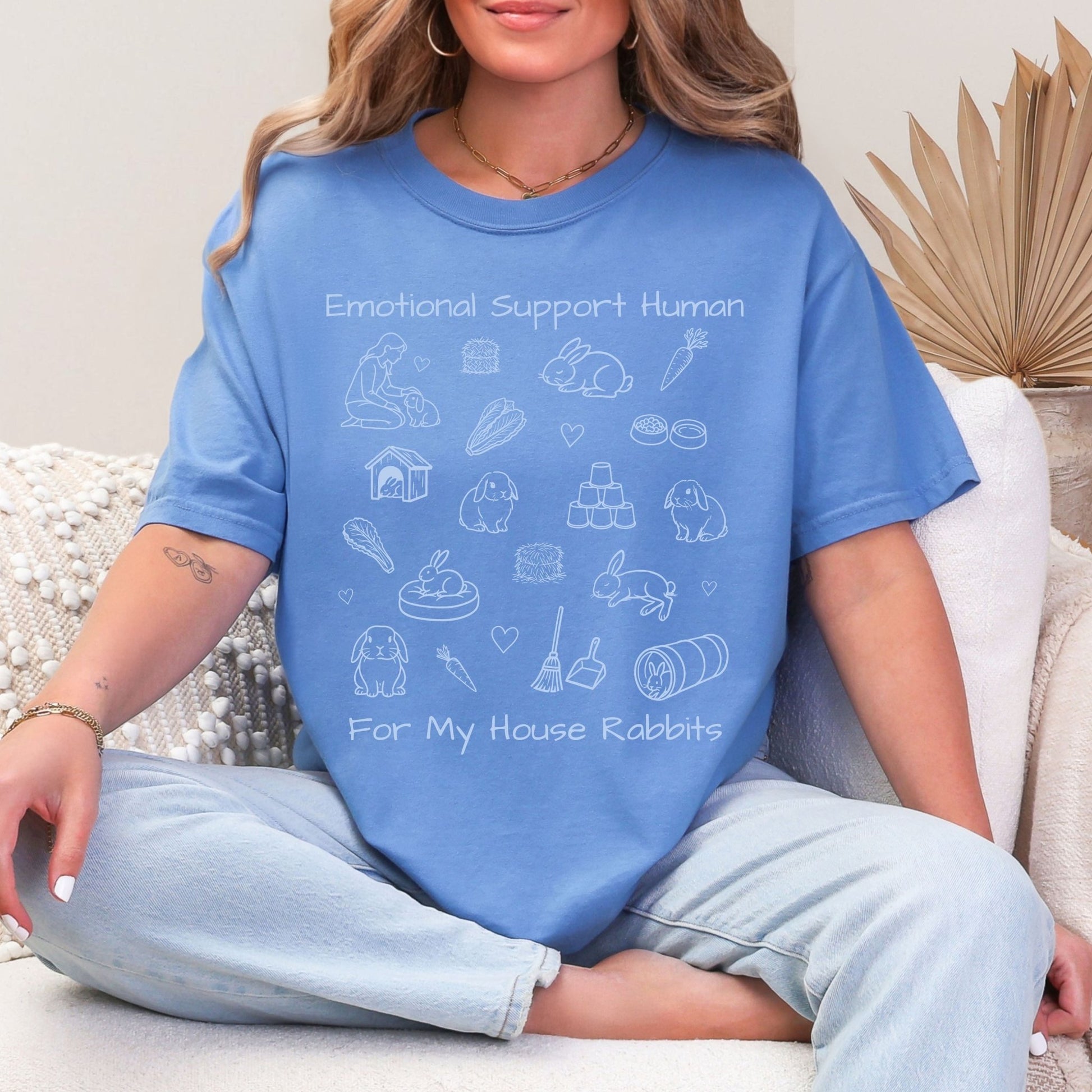 Emotional Support Human Unisex Garment - dyed Heavyweight T-Shirt - Chester & Co.