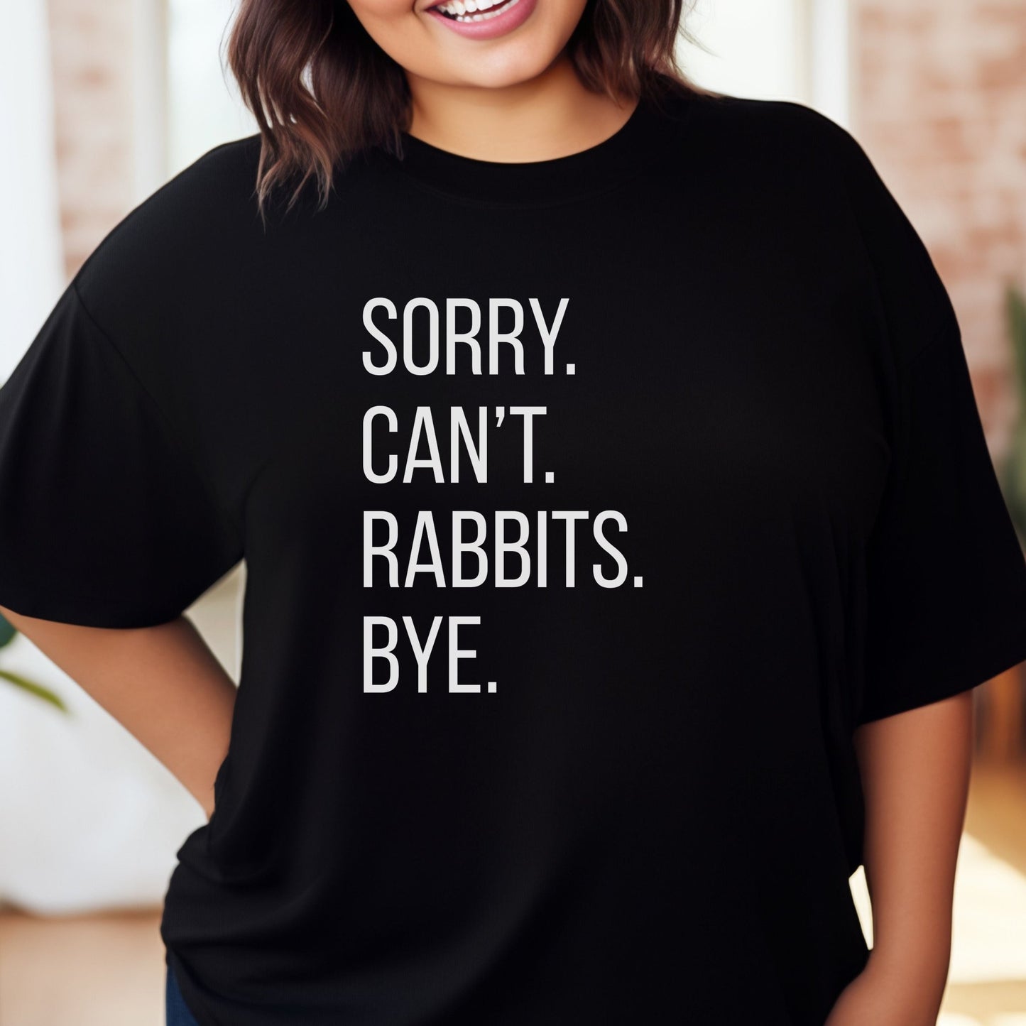 Sorry Can't Rabbits Bye Unisex Garment - dyed Heavyweight T-Shirt - Chester & Co.