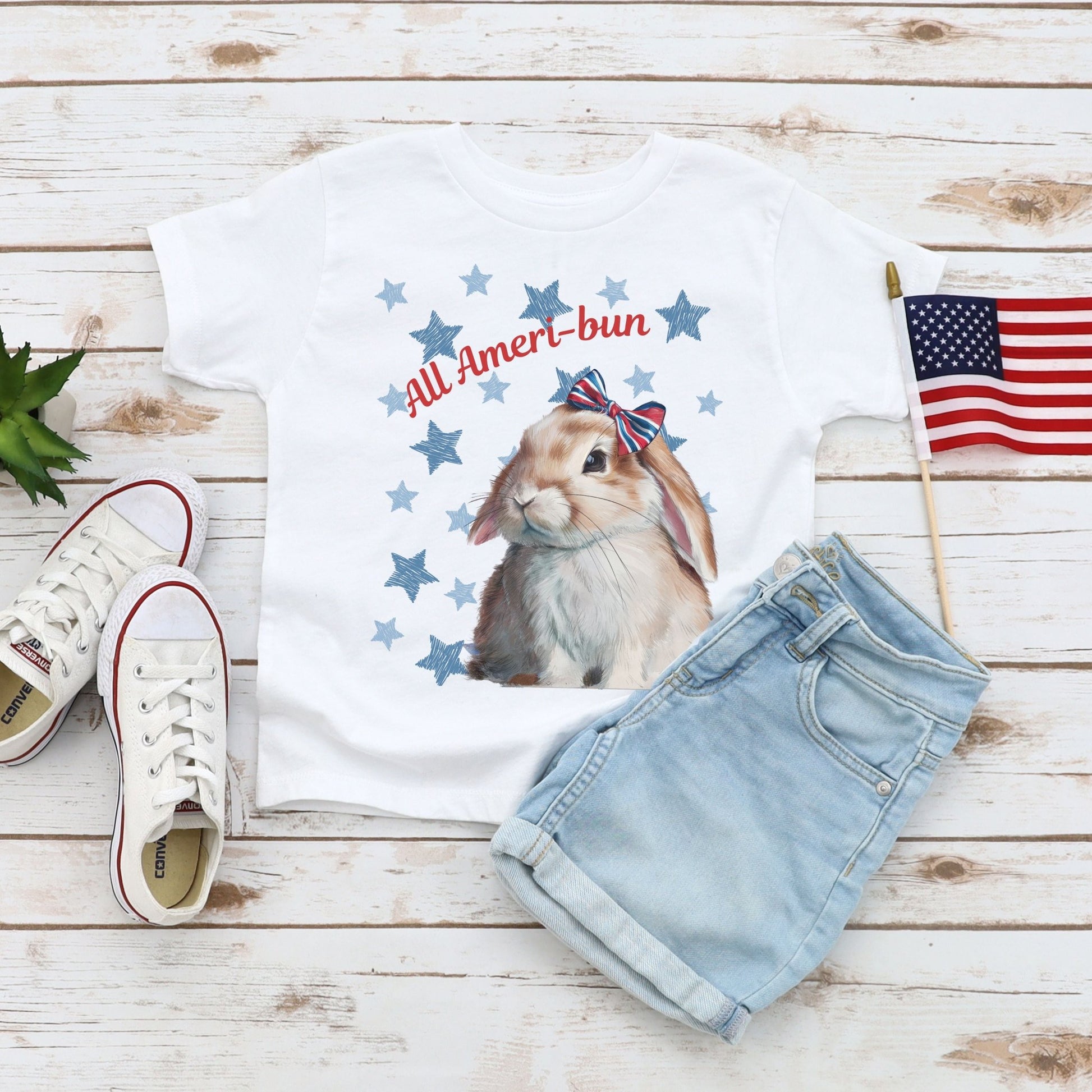 All Ameri - bun Toddler Short Sleeve Tee - Chester & Co.