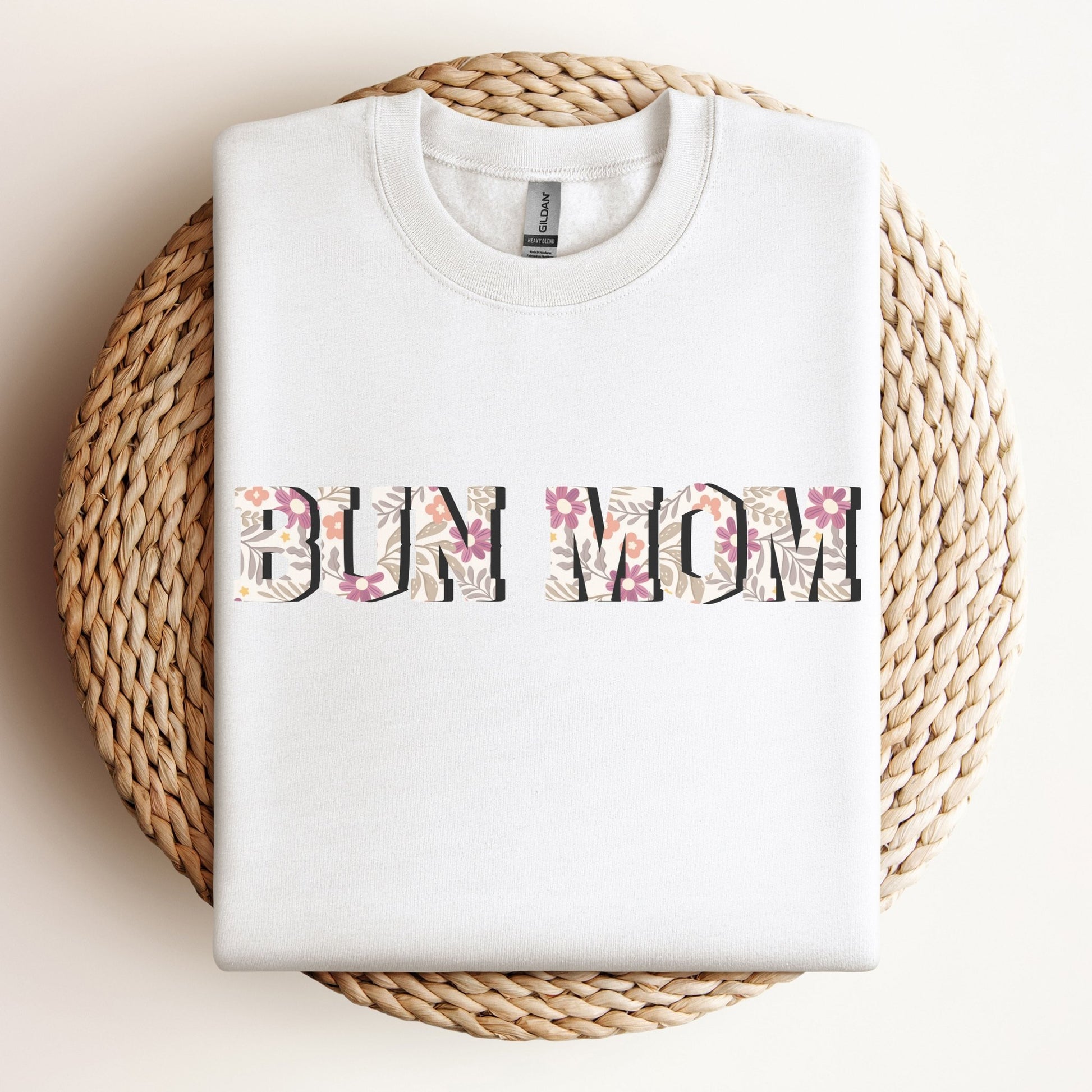 Floral Bun Mom Sweatshirt - Chester & Co.