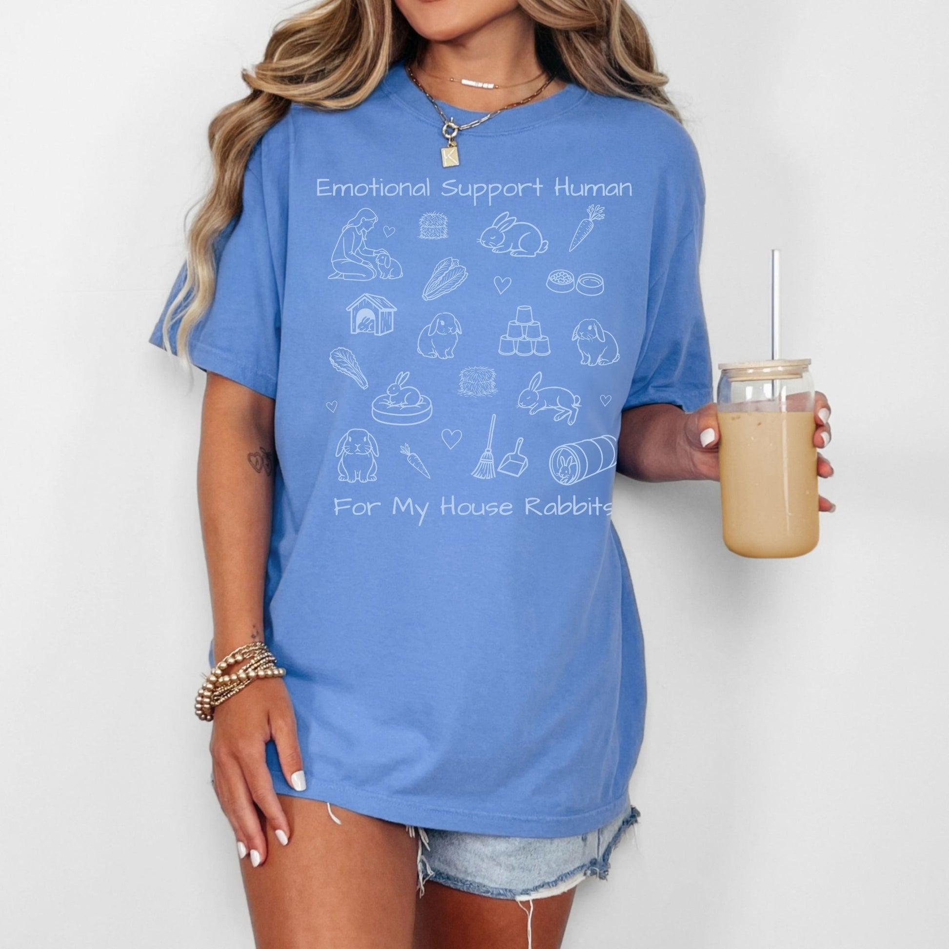 Emotional Support Human Unisex Garment - dyed Heavyweight T-Shirt - Chester & Co.