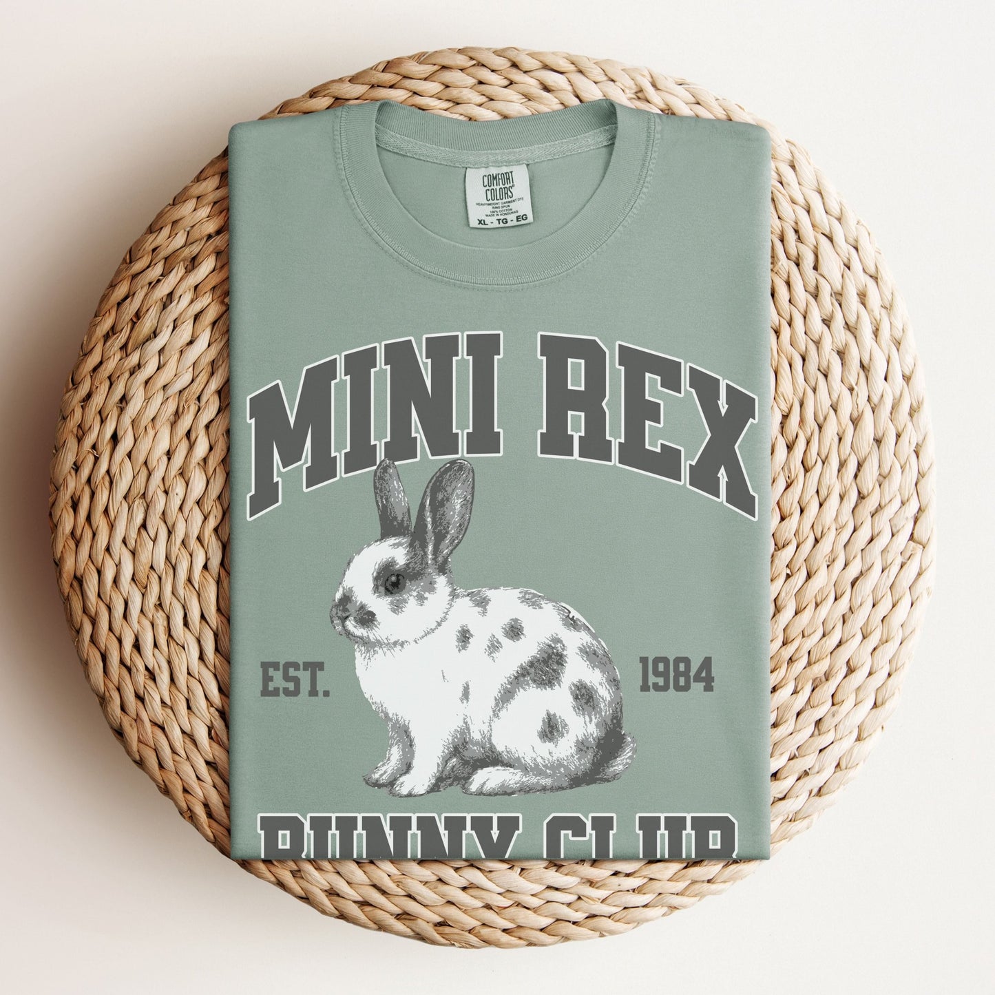Mini Rex Bunny Club Unisex Garment - dyed Heavyweight T-Shirt - Chester & Co.
