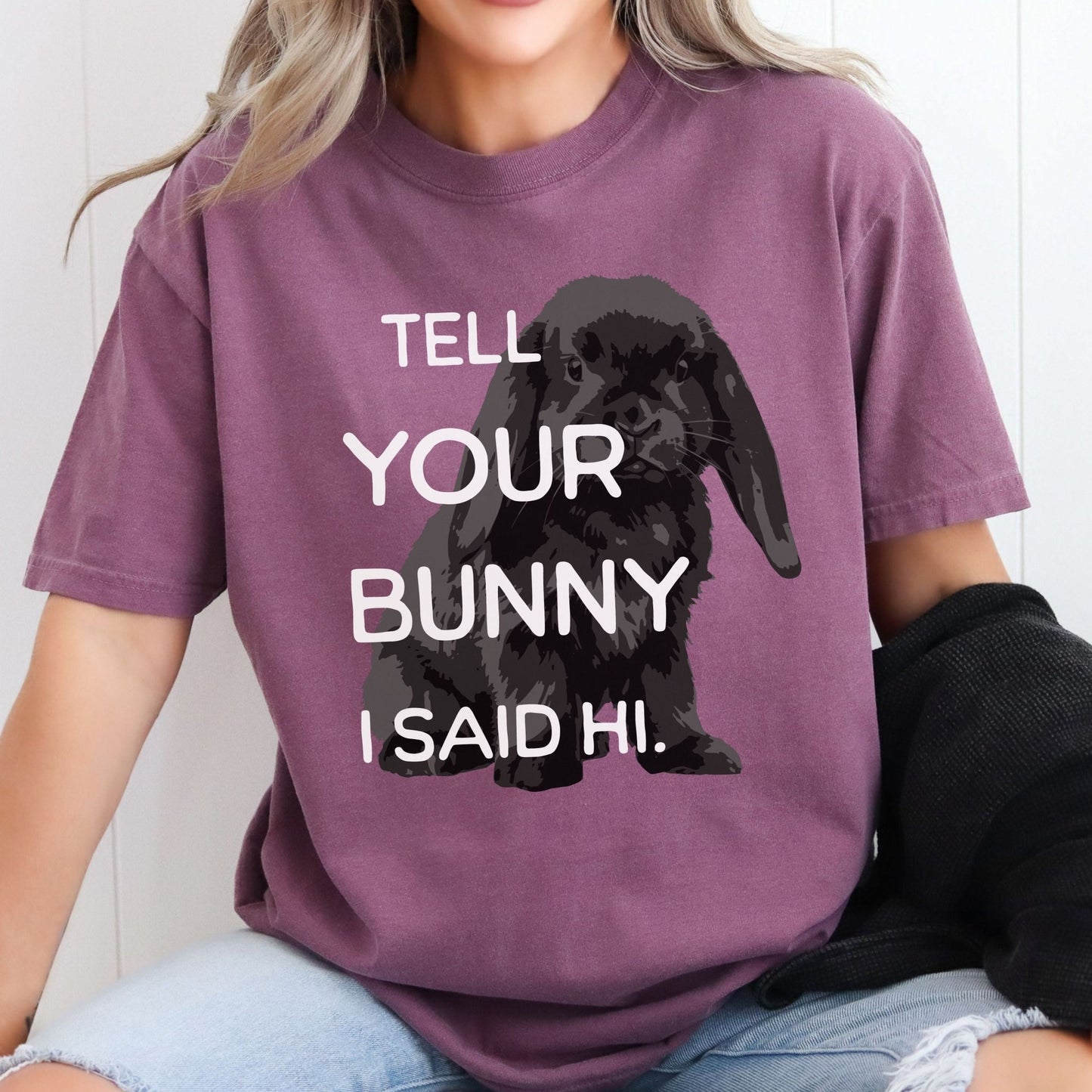 Tell Your Bunny I Said Hi Unisex Garment - dyed Heavyweight T-Shirt - Chester & Co.