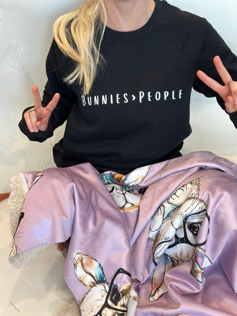 Bunnies > People Unisex Organic Raglan Sweatshirt - Chester & Co.