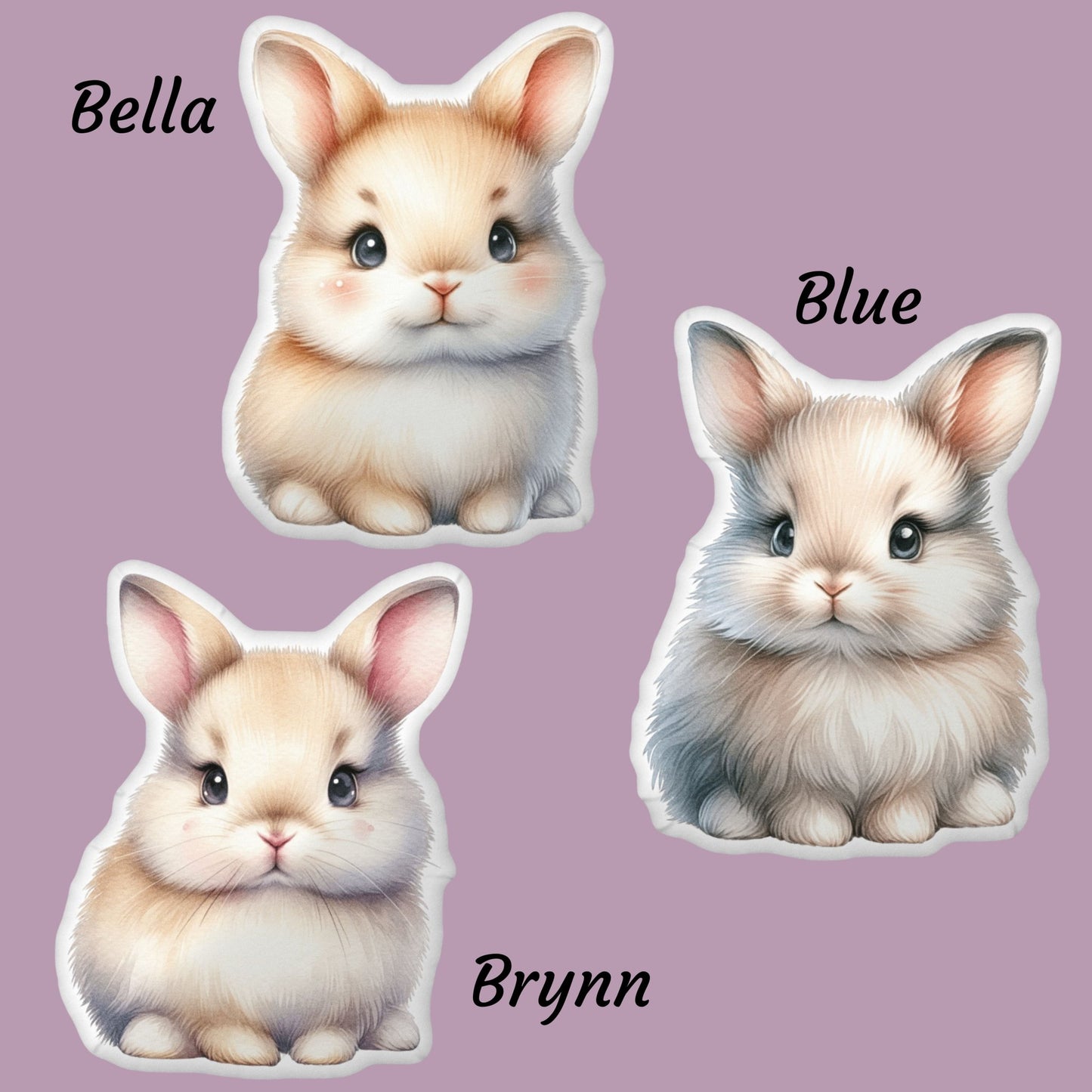 Baby Bunny Blue Shaped Pillow - Chester & Co.