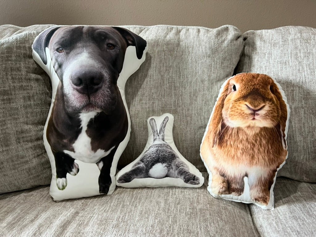 Bunny Behind Shaped Pillow - Chester & Co.