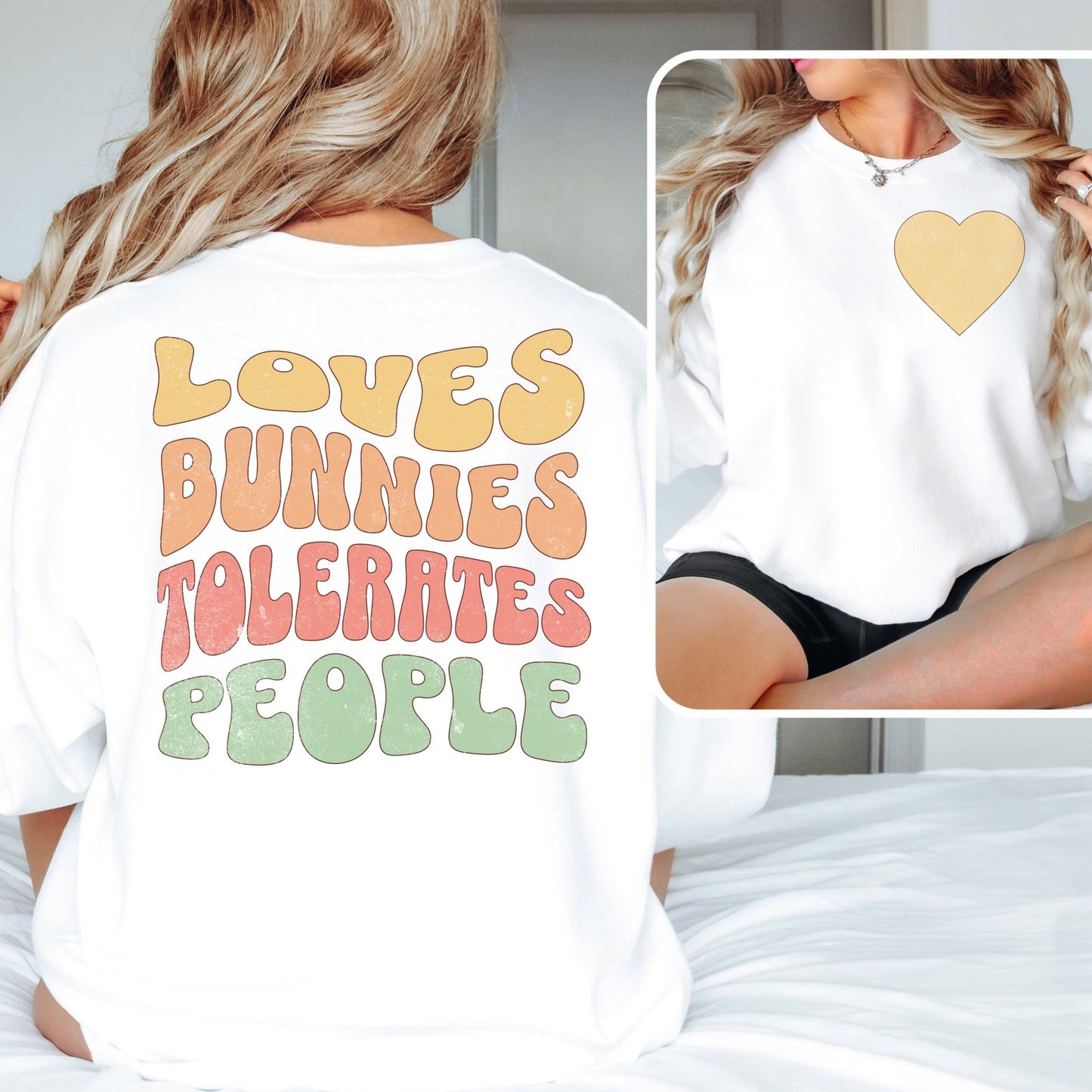 Loves Bunnies, Tolerates People Unisex Sweatshirt - Chester & Co.