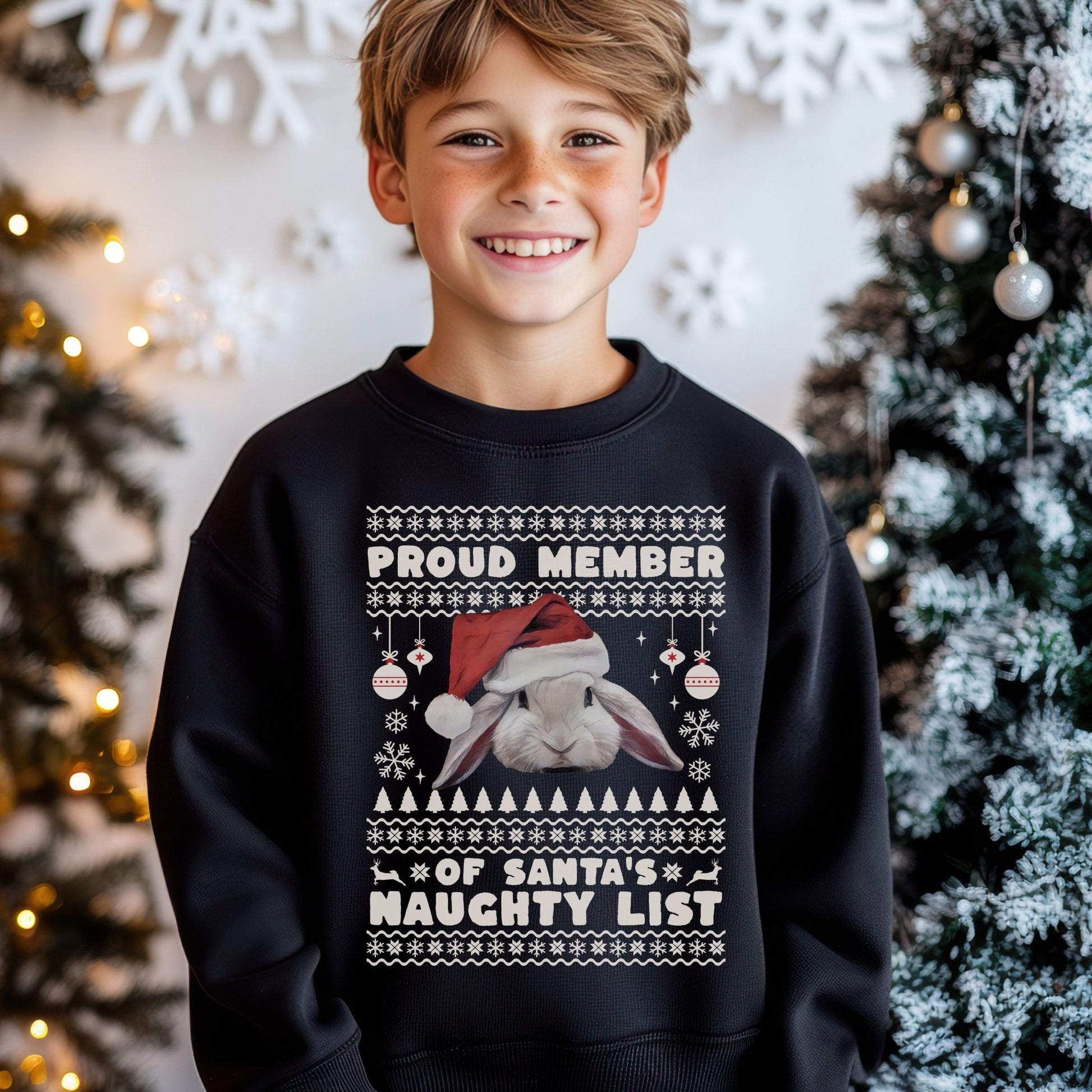Member of Santa's Naughty List Youth Crewneck Sweatshirt - Chester & Co.