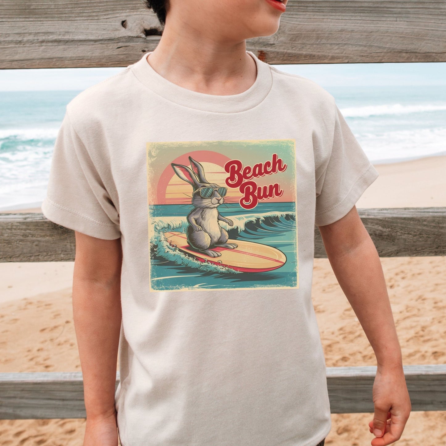 Retro Beach Bun Youth Short Sleeve T-Shirt - Chester & Co.