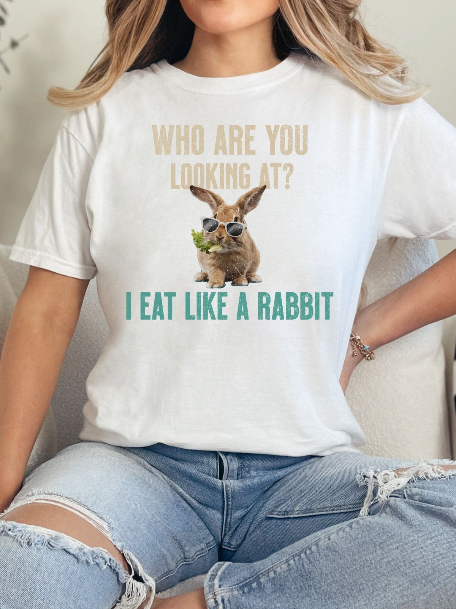 Eat Like A Rabbit Unisex Garment - Dyed Heavyweight T-Shirt - Chester & Co.