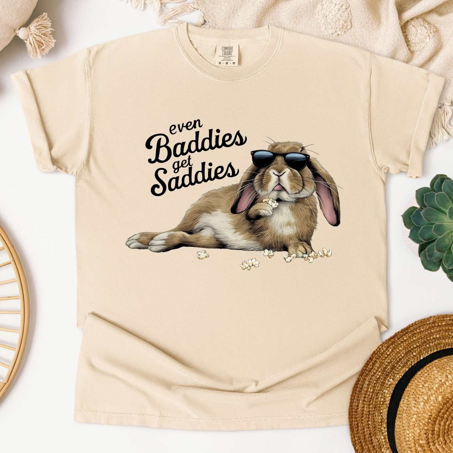 Even Baddies Get Saddies Unisex Garment - dyed Heavyweight T-Shirt - Chester & Co.