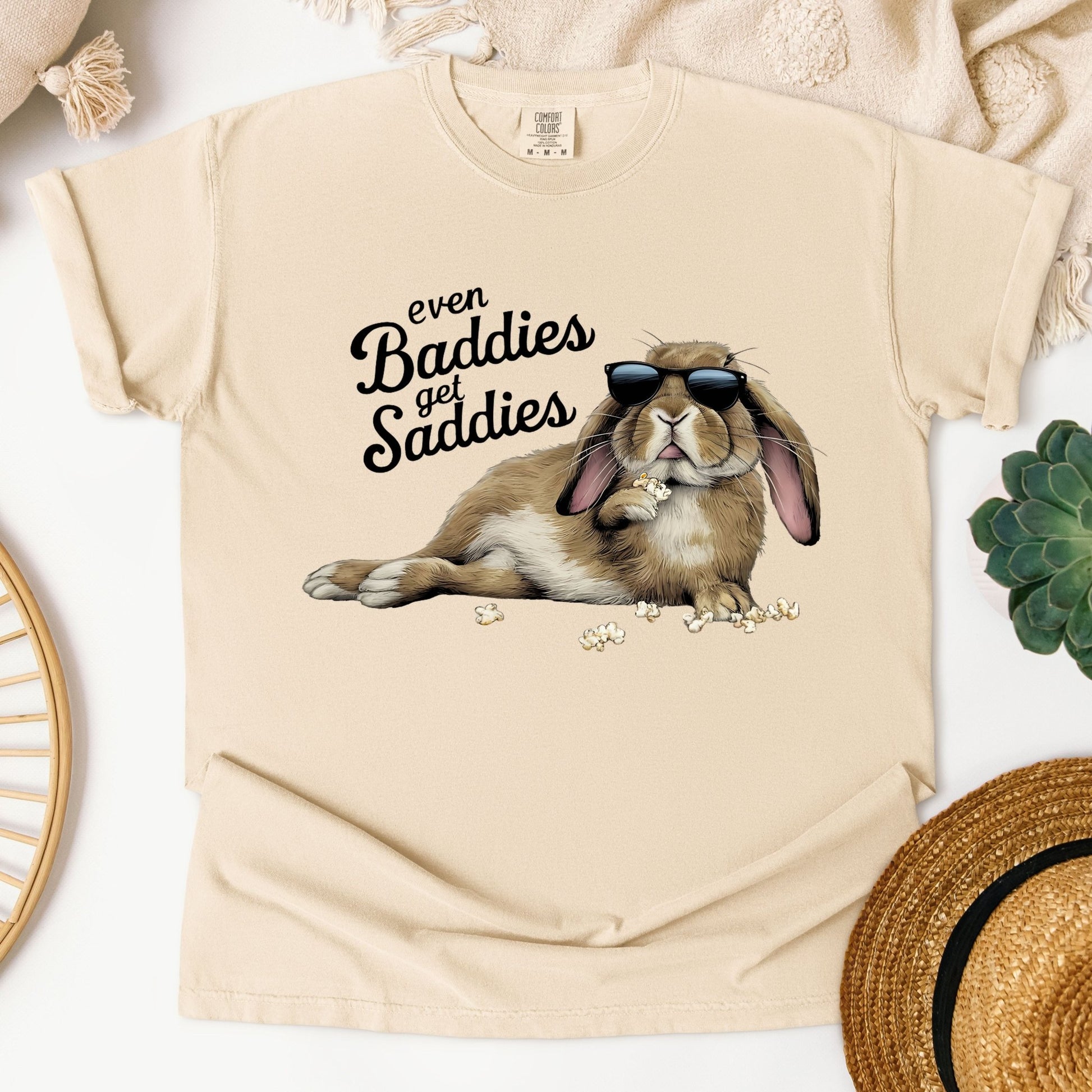 Even Baddies Get Saddies Unisex Garment - dyed Heavyweight T-Shirt - Chester & Co.