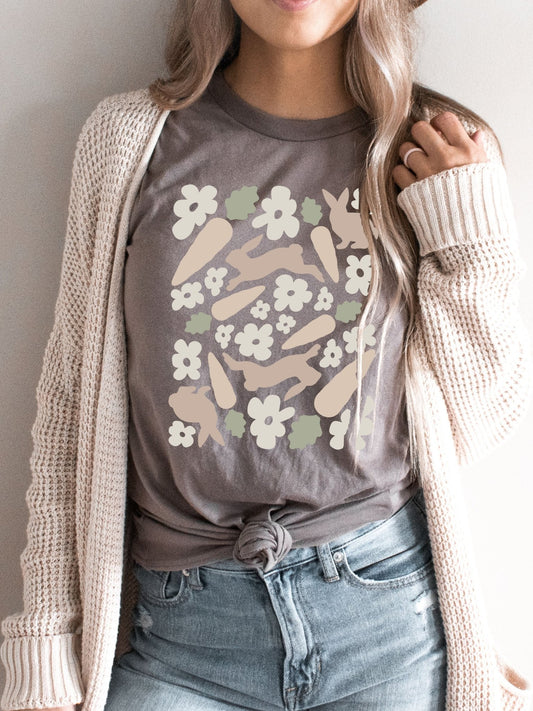 Floral Motif Unisex T-Shirt - Chester & Co.