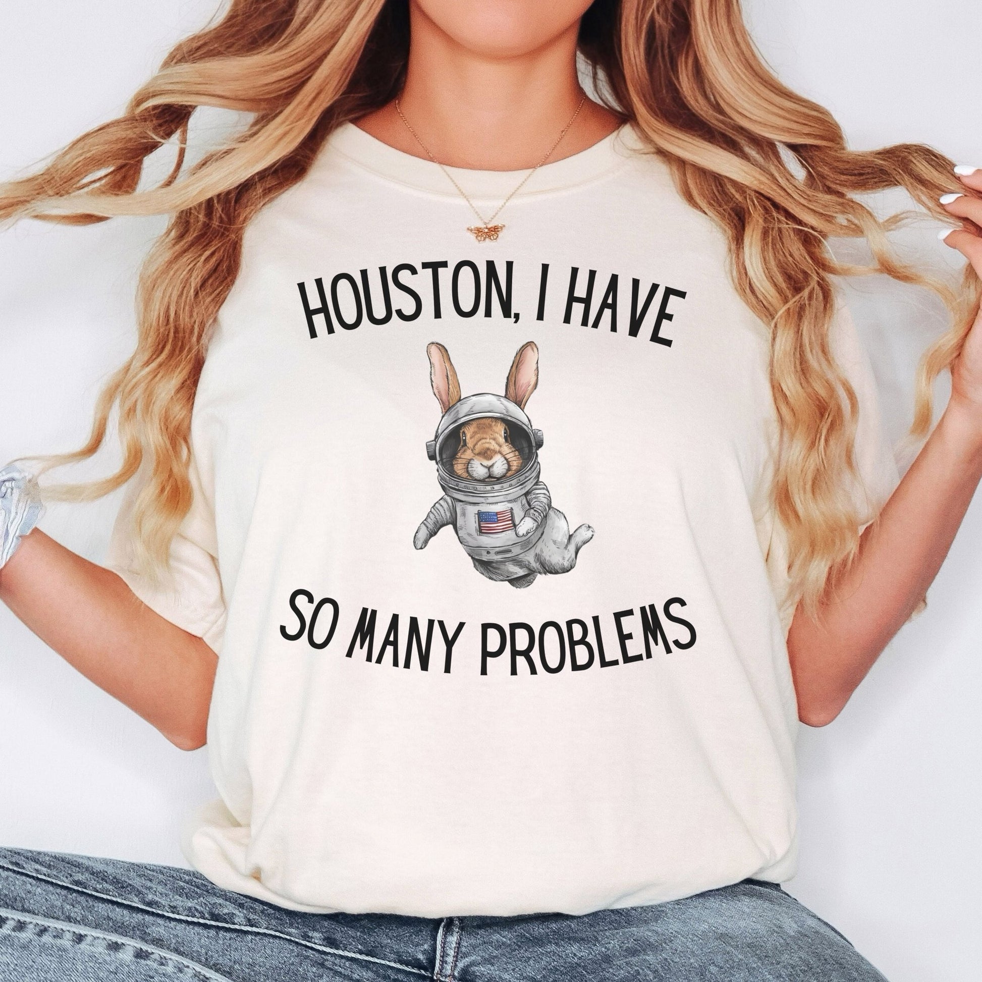 Houston, I Have So Many Problems Unisex Garment - dyed Heavyweight T-Shirt - Chester & Co.