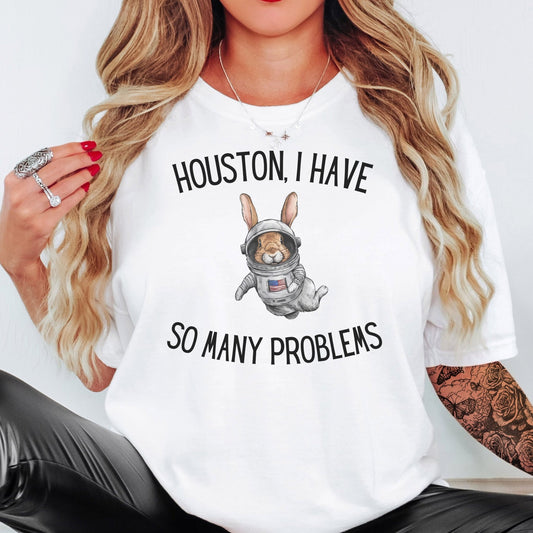 Houston, I Have So Many Problems Unisex Garment - dyed Heavyweight T-Shirt - Chester & Co.