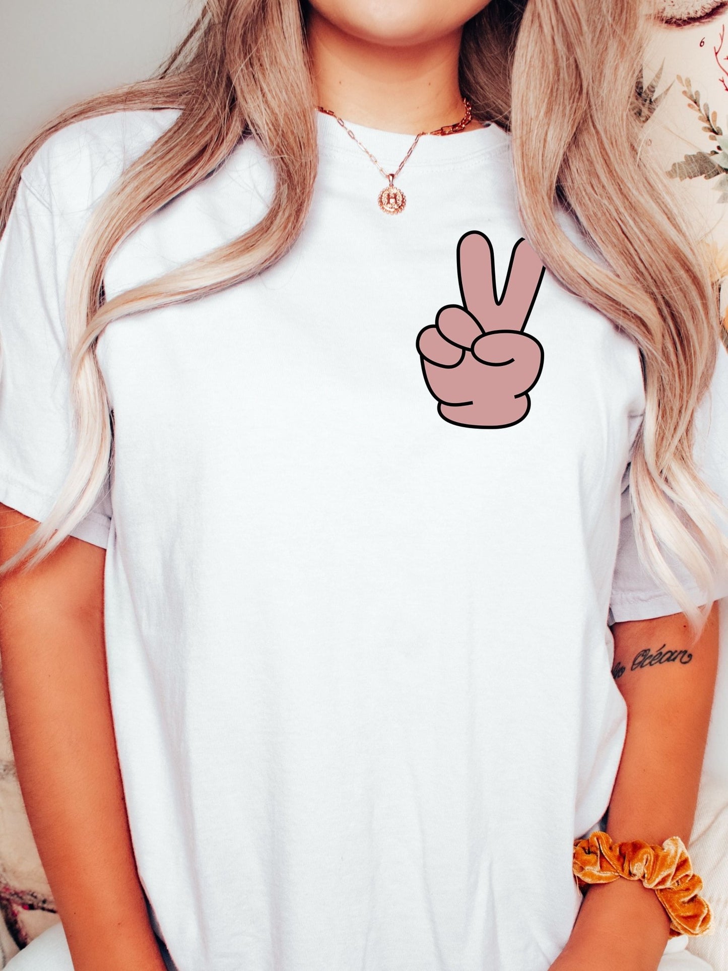 Peace, Love and Bunnies Unisex Garment - Dyed Heavyweight T-Shirt - Chester & Co.