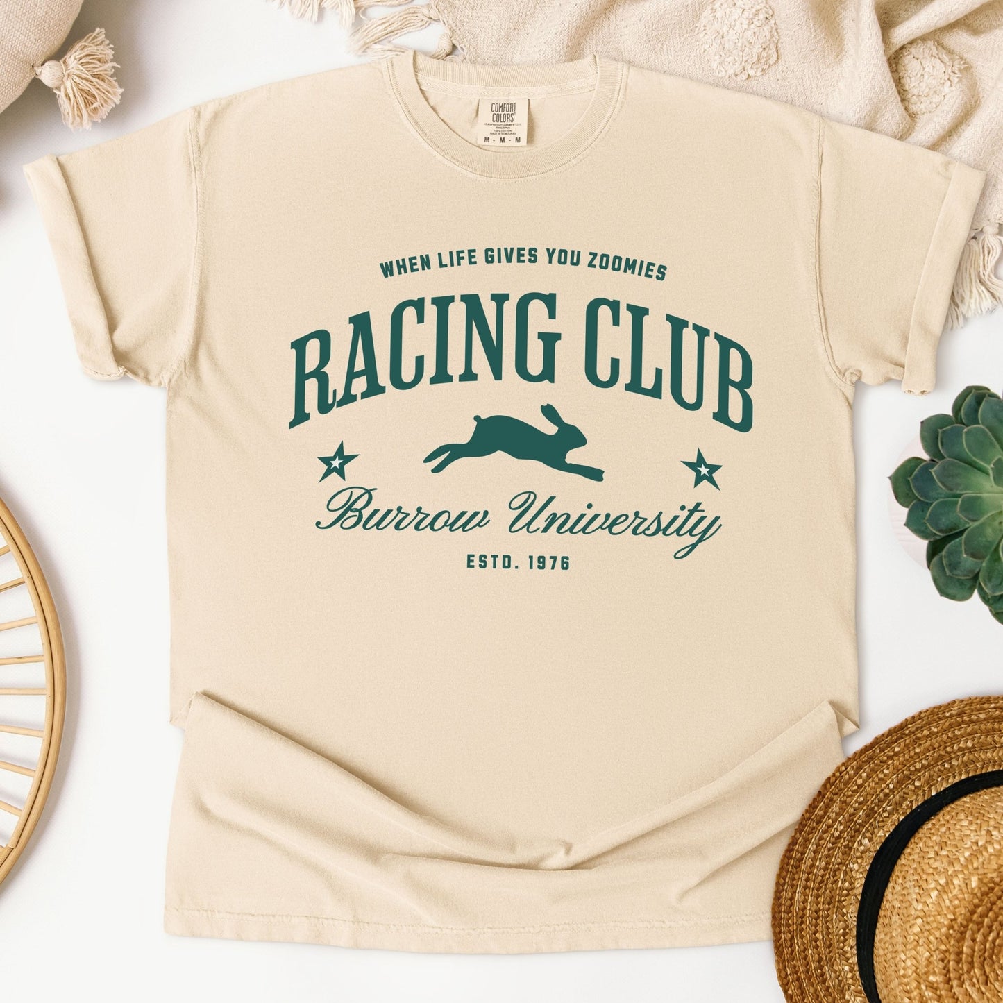Racing Club Unisex Garment - dyed Heavyweight T-Shirt - Chester & Co.