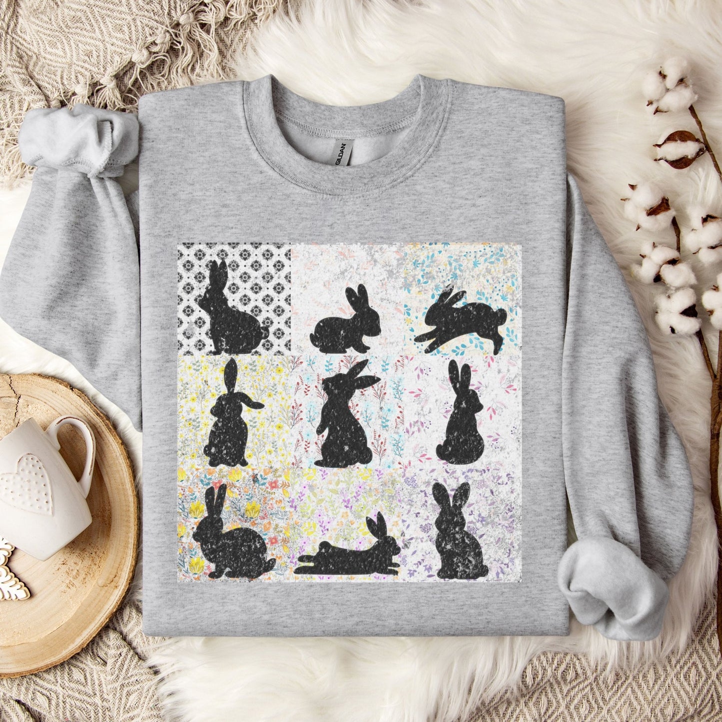 Vintage Floral Silhouettes Unisex Sweatshirt - Chester & Co.