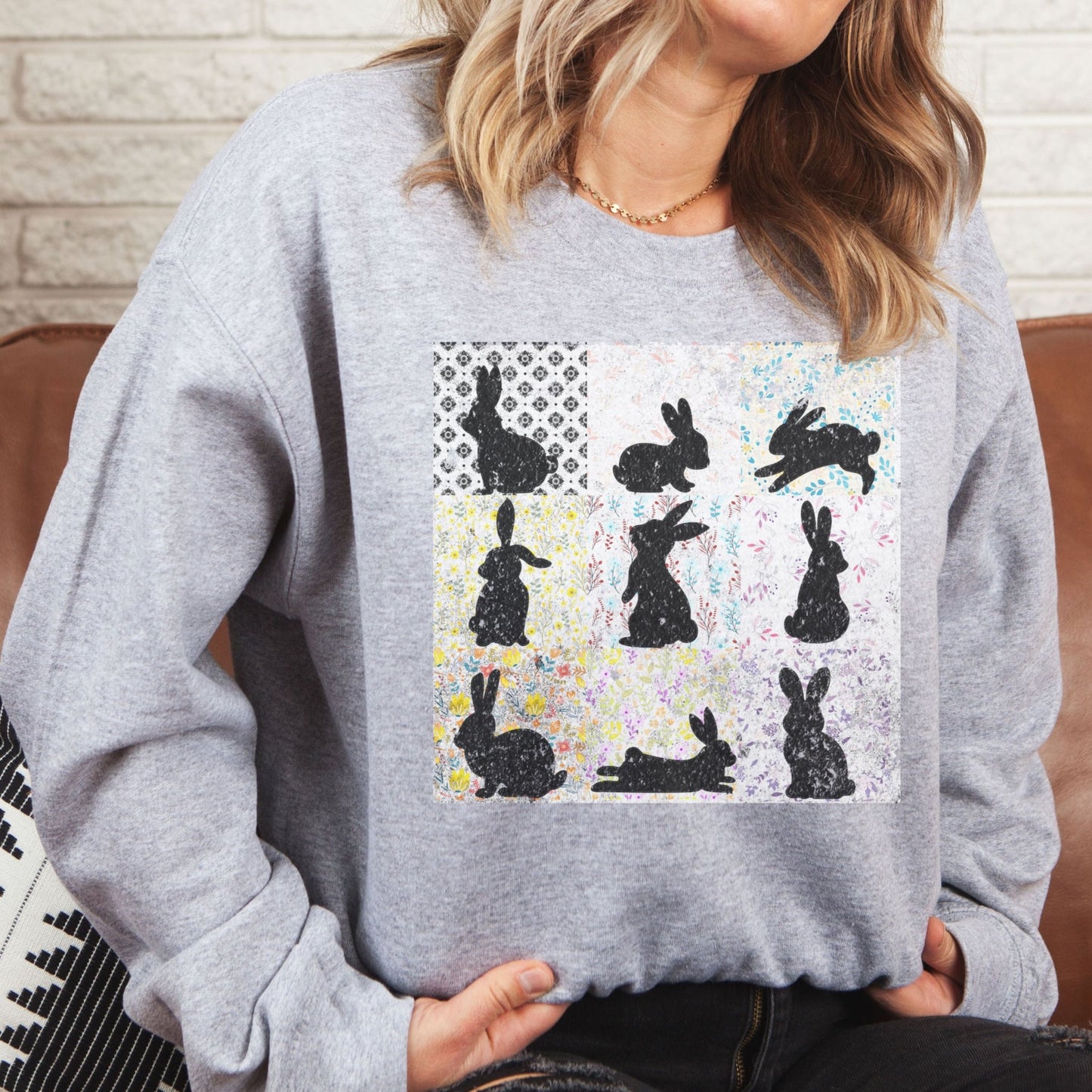 Vintage Floral Silhouettes Unisex Sweatshirt - Chester & Co.