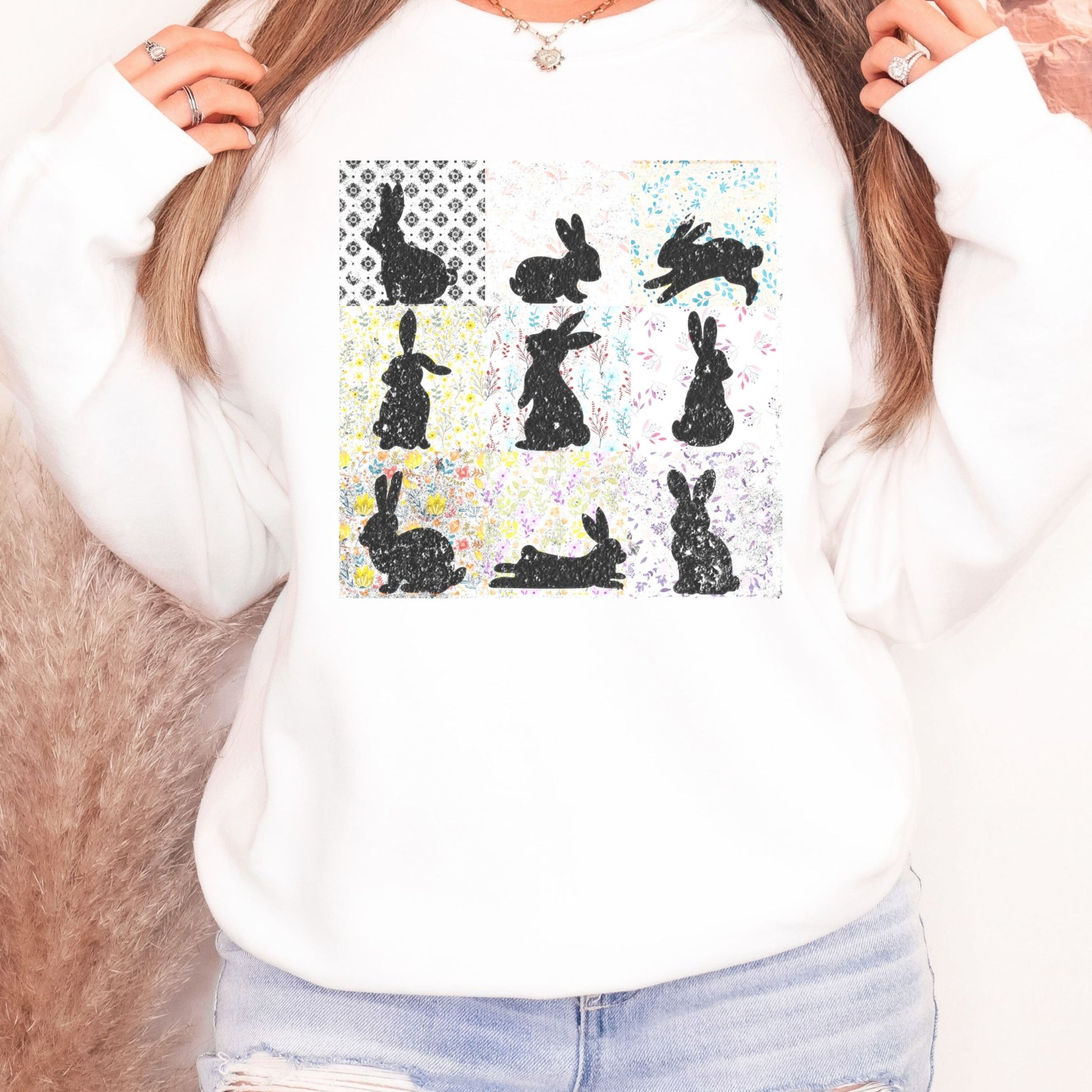 Vintage Floral Silhouettes Unisex Sweatshirt - Chester & Co.