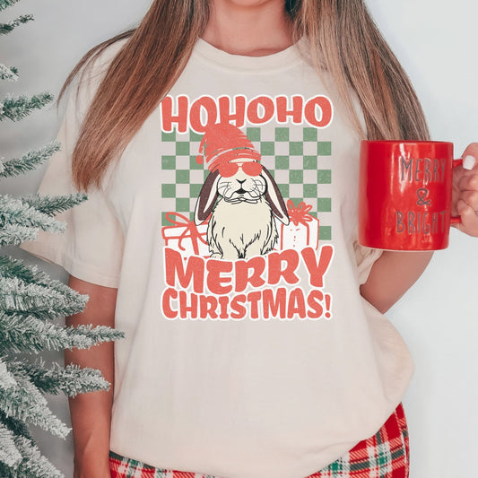 Santa Bunny Unisex Garment - dyed Heavyweight T-Shirt - Chester & Co.