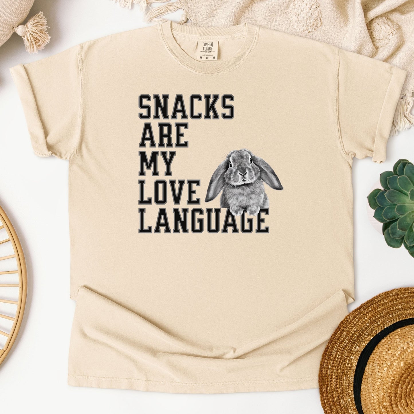 Snacks Are My Love Language Unisex Garment - dyed Heavyweight T-Shirt - Chester & Co.