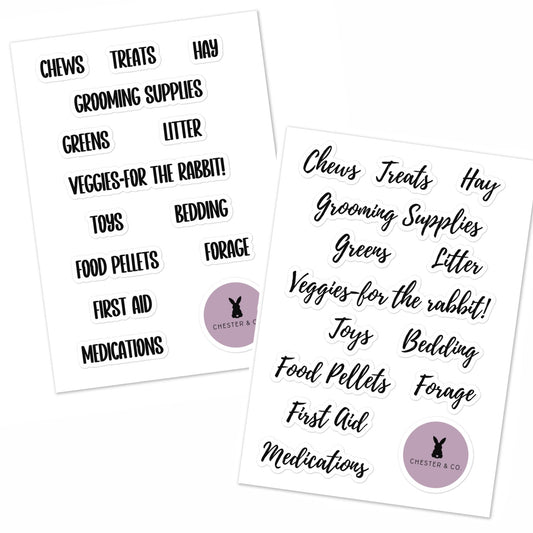 Storage Labels - Chester & Co.