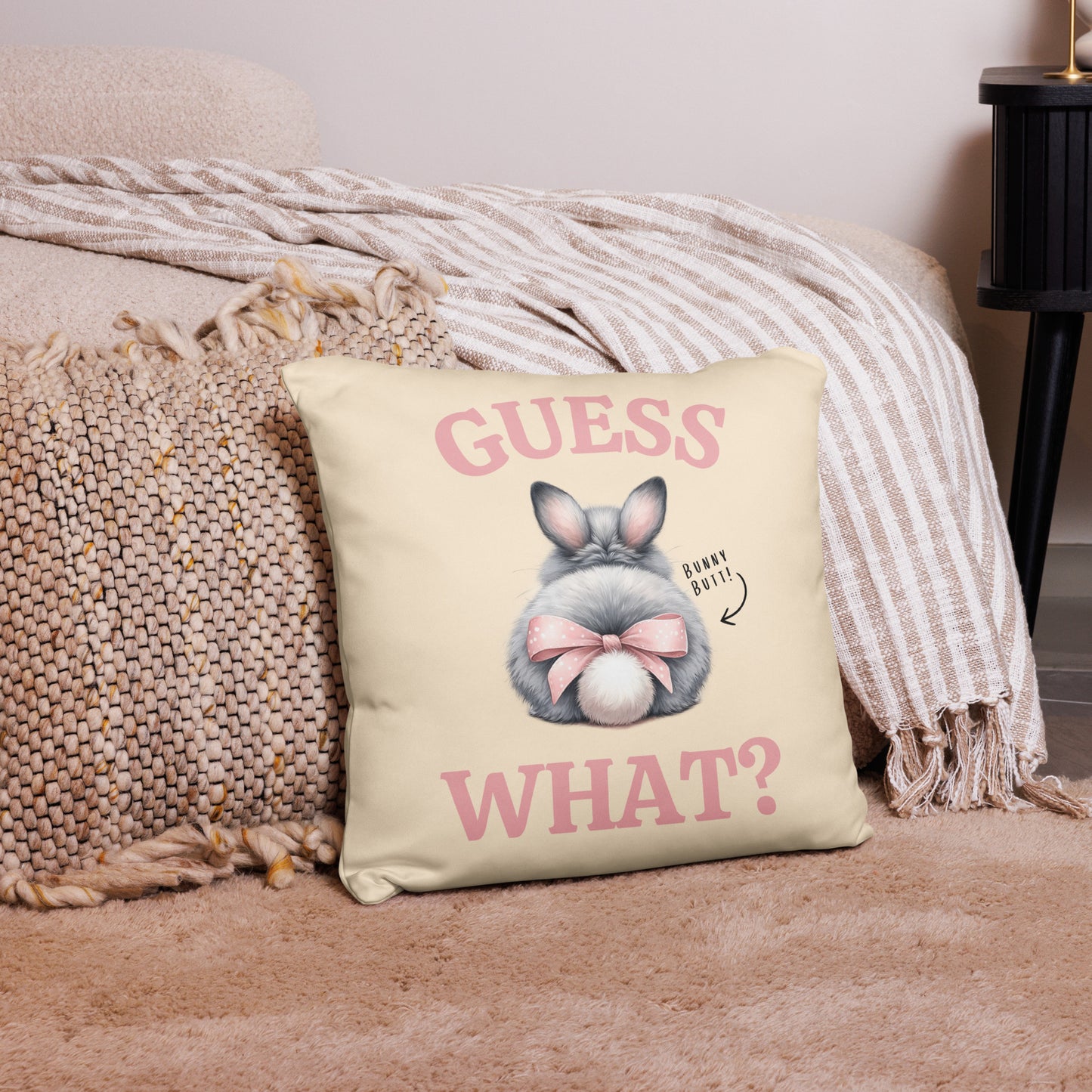 Guess What! Bunny Butt! Pillow - Chester & Co.