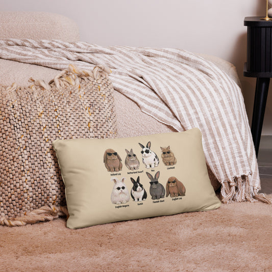 Cool Rabbit Breeds Pillow