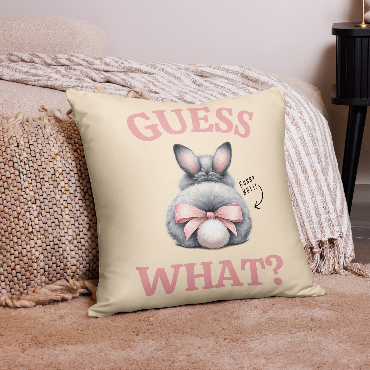 Guess What! Bunny Butt! Pillow - Chester & Co.