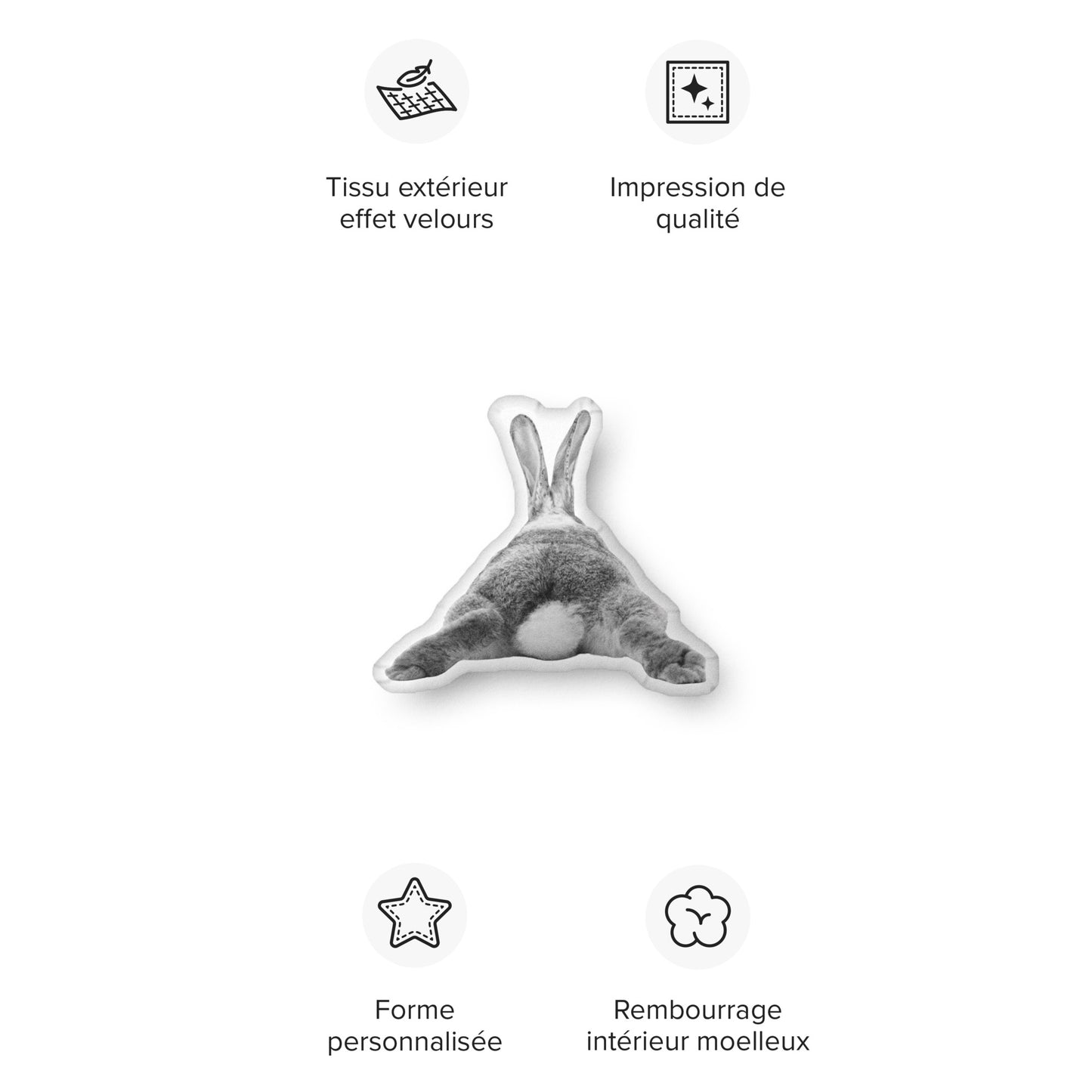 Bunny Behind Shaped Pillow - Chester & Co.