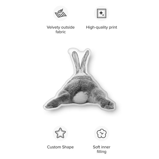Bunny Behind Shaped Pillow - Chester & Co.