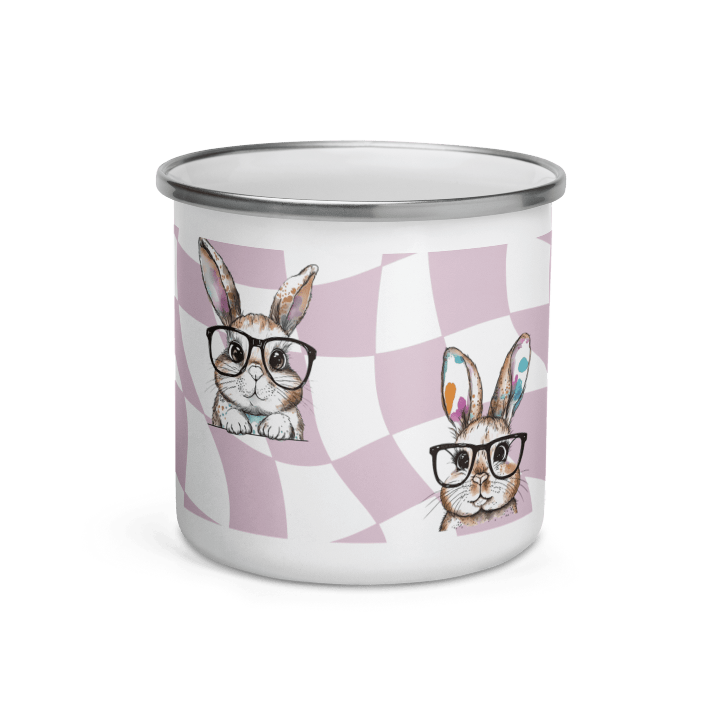 Watercolor Bunnies Enamel Mug - Chester & Co.