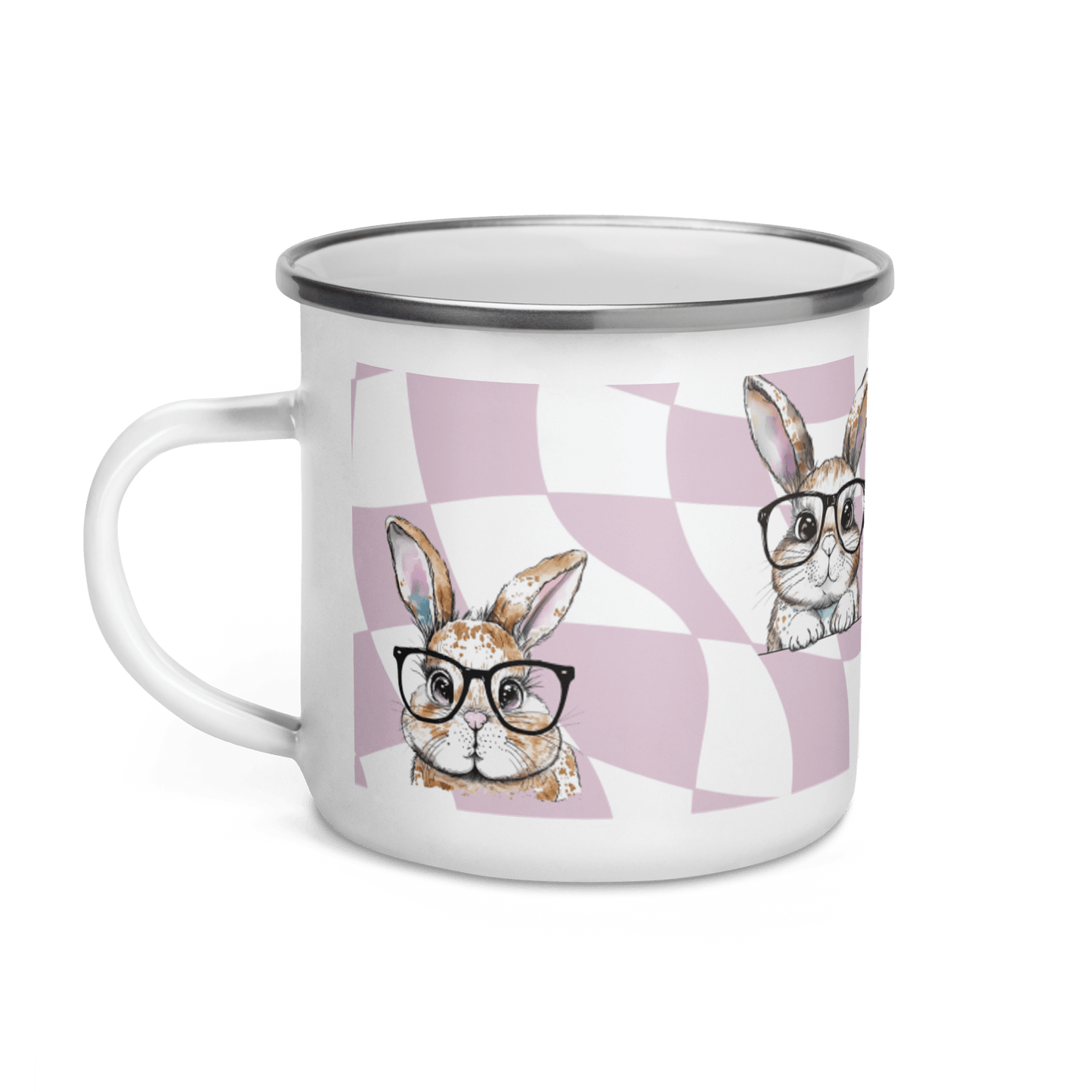 Watercolor Bunnies Enamel Mug - Chester & Co.