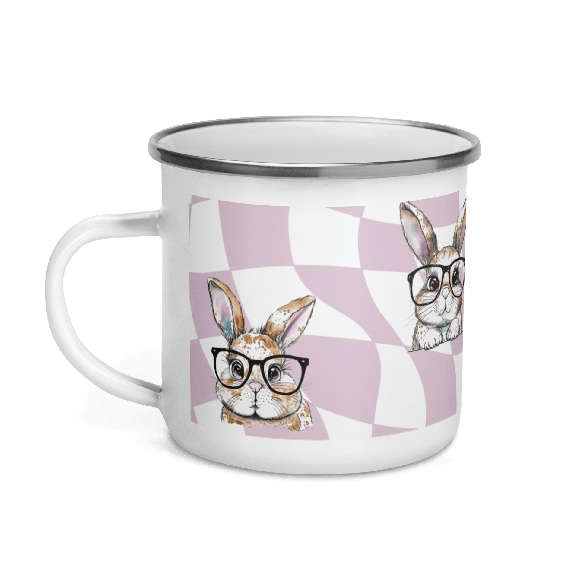 Watercolor Bunnies Enamel Mug - Chester & Co.