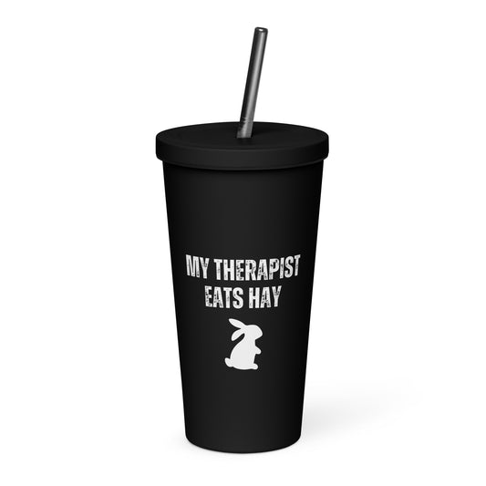 My Therapist Insulated Tumbler with Straw - Chester & Co.