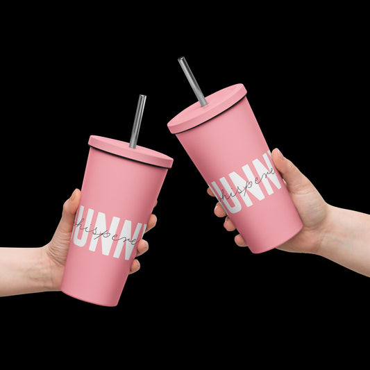 Bunny Whisperer Insulated Tumbler with Straw - Chester & Co.