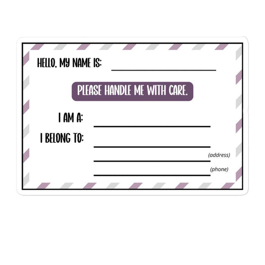 Pet Carrier Identification Sticker - Chester & Co.