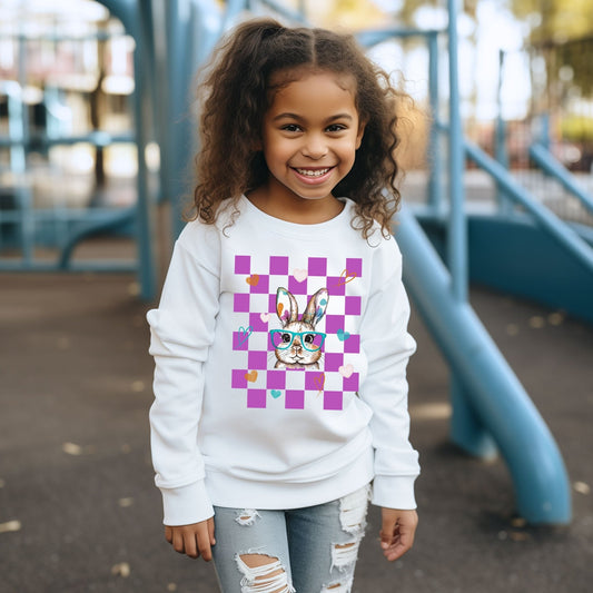 Watercolor Bunny Youth Crewneck Sweatshirt - Chester & Co.