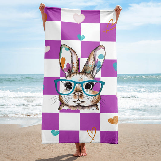 Watercolor Bunny Towel - Chester & Co.