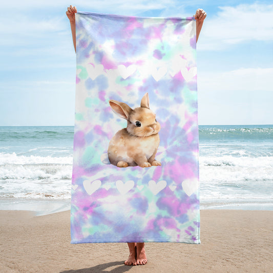 Tie Dye Bunny Beach Towel - Chester & Co.