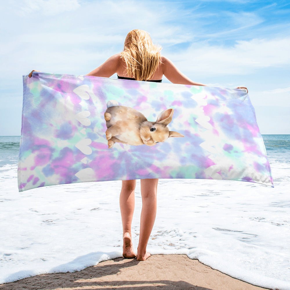 Tie Dye Bunny Beach Towel - Chester & Co.