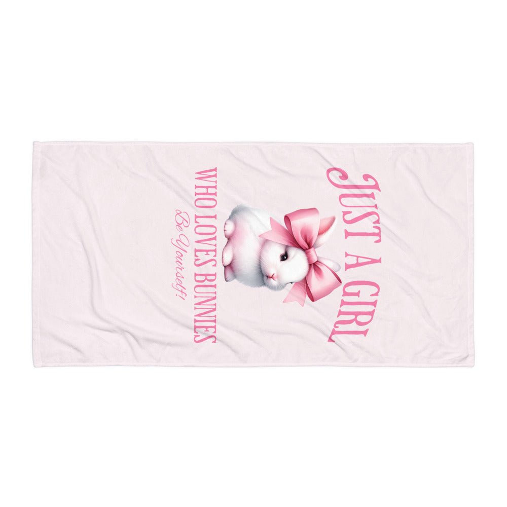 Just a Girl Who Loves Bunnies Beach Towel - Chester & Co.