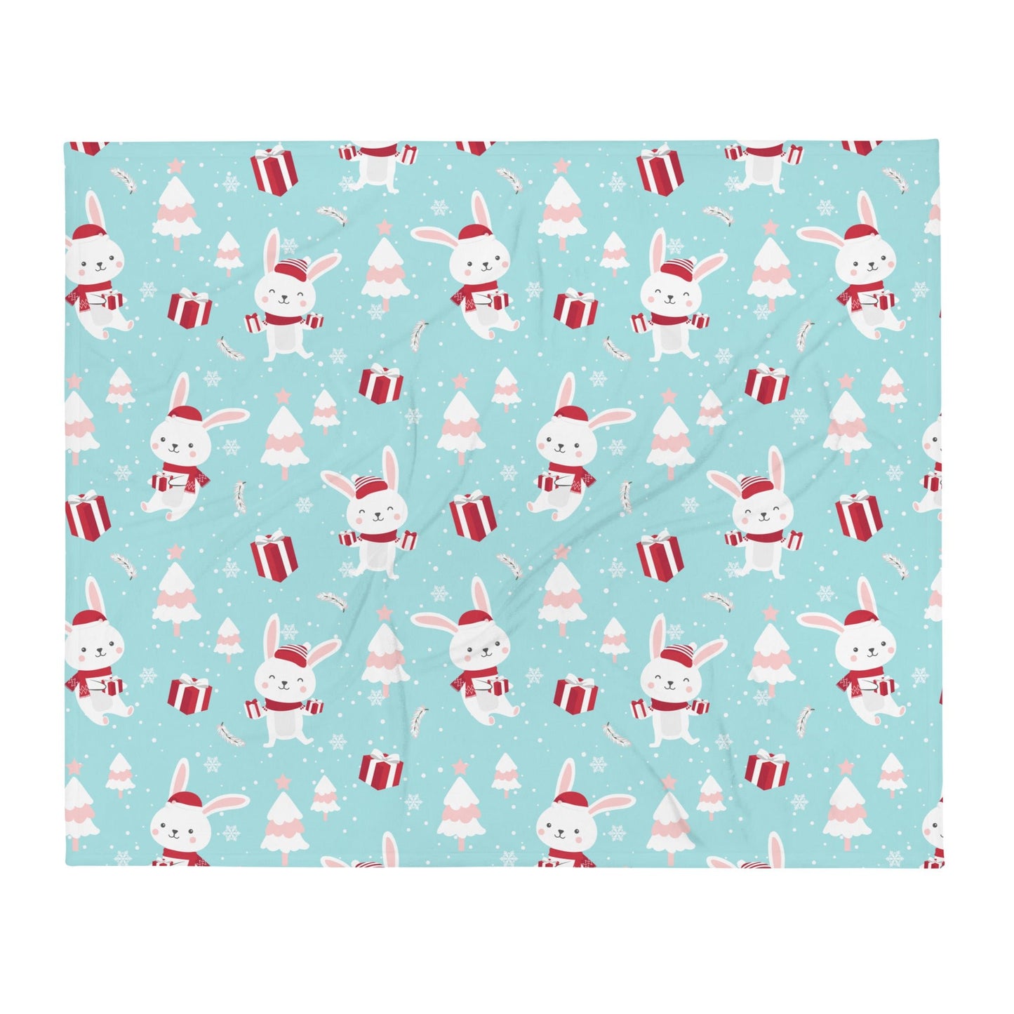 Winter Blue Bunnies Blanket - Chester & Co.
