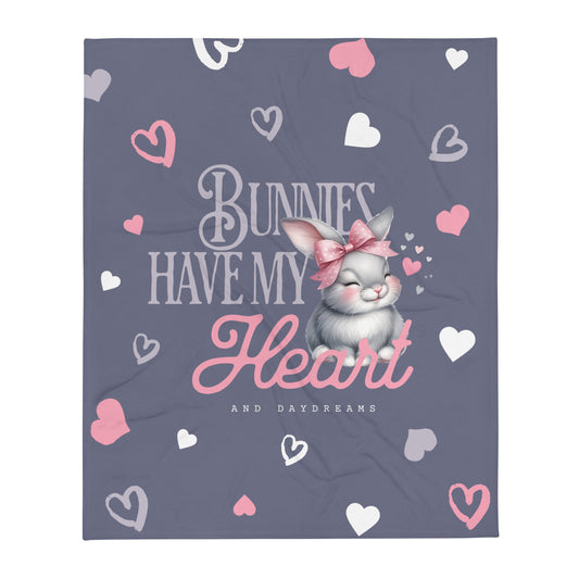 Bunnies Have My Heart Throw Blanket - Chester & Co.